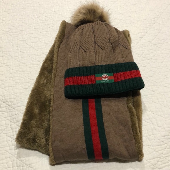 Gucci Accessories Gucci Hat And Scarf Set Poshmark